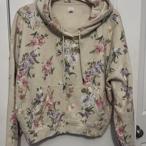 GAP Loveshack fancy Women's Floral Cream Hoodie